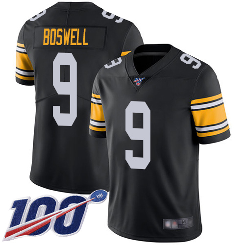 Youth Pittsburgh Steelers Football #9 Limited Black Chris Boswell Alternate 100th Season Vapor Untouchable Nike NFL Jersey->youth nfl jersey->Youth Jersey